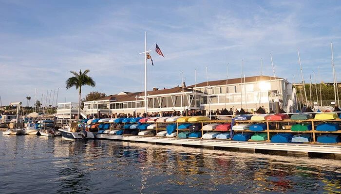 Balboa Yacht Club from the water
